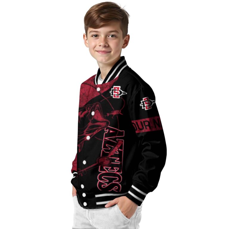 custom san diego state aztecs fishing rod black jacket trendy
