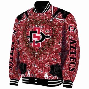 custom san diego state aztecs heart explosion red jacket best selling