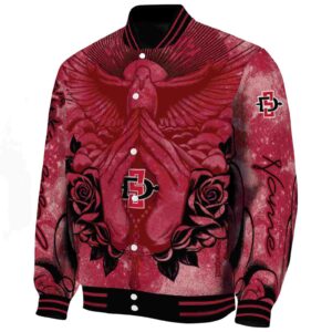 custom san diego state aztecs praying hands red jacket best selling