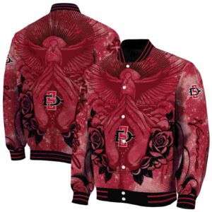 custom san diego state aztecs praying hands red jacket fashion forward