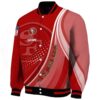 custom san francisco 49ers wave patterns red jacket best selling