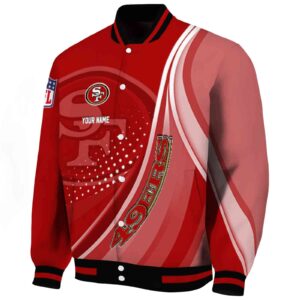 custom san francisco 49ers wave patterns red jacket best selling