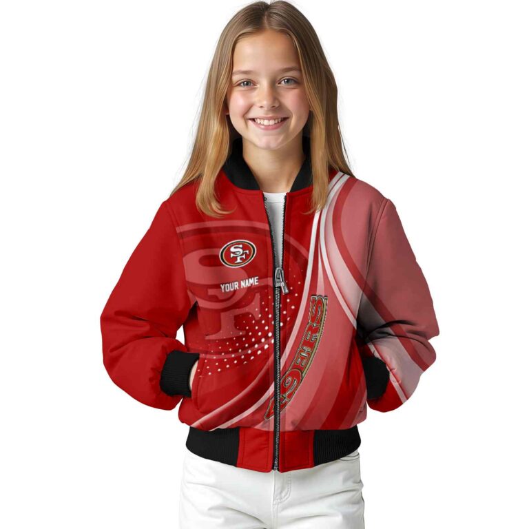 custom san francisco 49ers wave patterns red jacket top rated