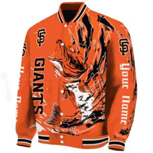 custom san francisco giants fishing passion orange white jacket best selling