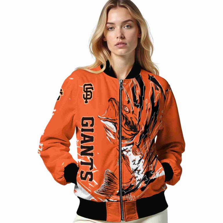 custom san francisco giants fishing passion orange white jacket latest model