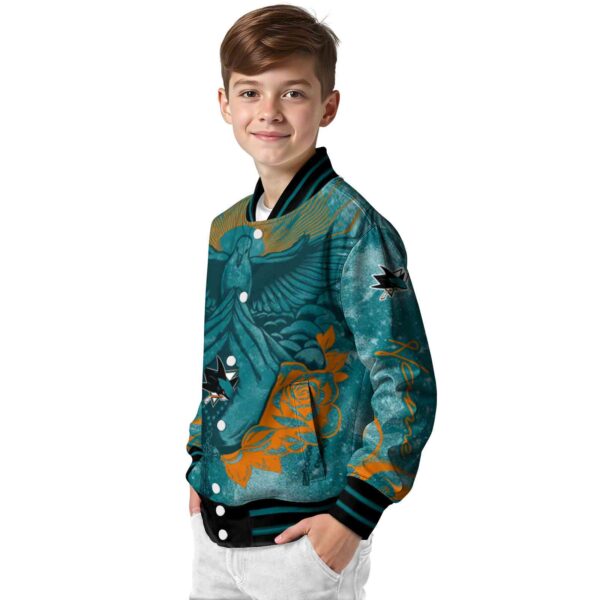 custom san jose sharks praying hands teal jacket trendy