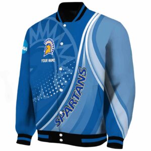 custom san jose state spartans wave patterns blue jacket best selling