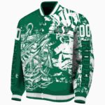 custom saskatchewan roughriders fishing art green jacket best selling