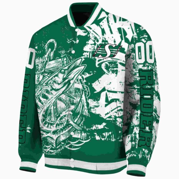 custom saskatchewan roughriders fishing art green jacket best selling