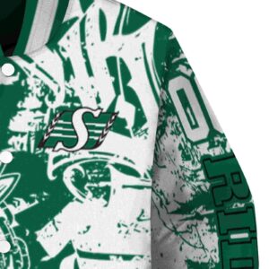 custom saskatchewan roughriders fishing art green jacket premium grade