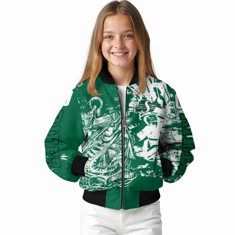 custom saskatchewan roughriders fishing art green jacket top rated