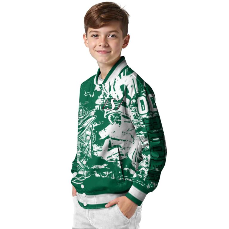 custom saskatchewan roughriders fishing art green jacket trendy