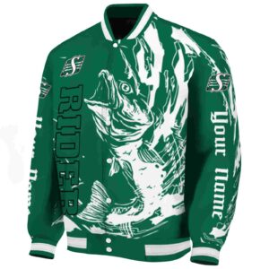 custom saskatchewan roughriders fishing passion green white jacket best selling