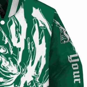 custom saskatchewan roughriders fishing passion green white jacket premium grade