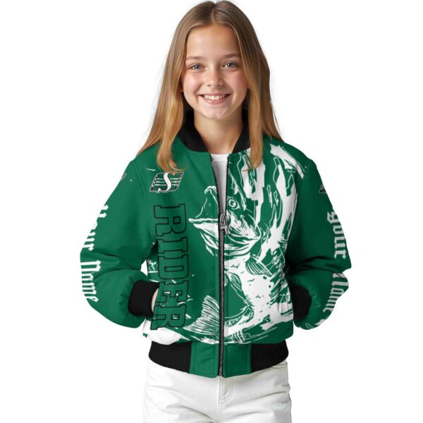 custom saskatchewan roughriders fishing passion green white jacket top rated