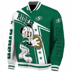 custom saskatchewan roughriders mickey football green white jacket best selling