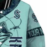 custom seattle kraken fishing rod teal jacket best selling