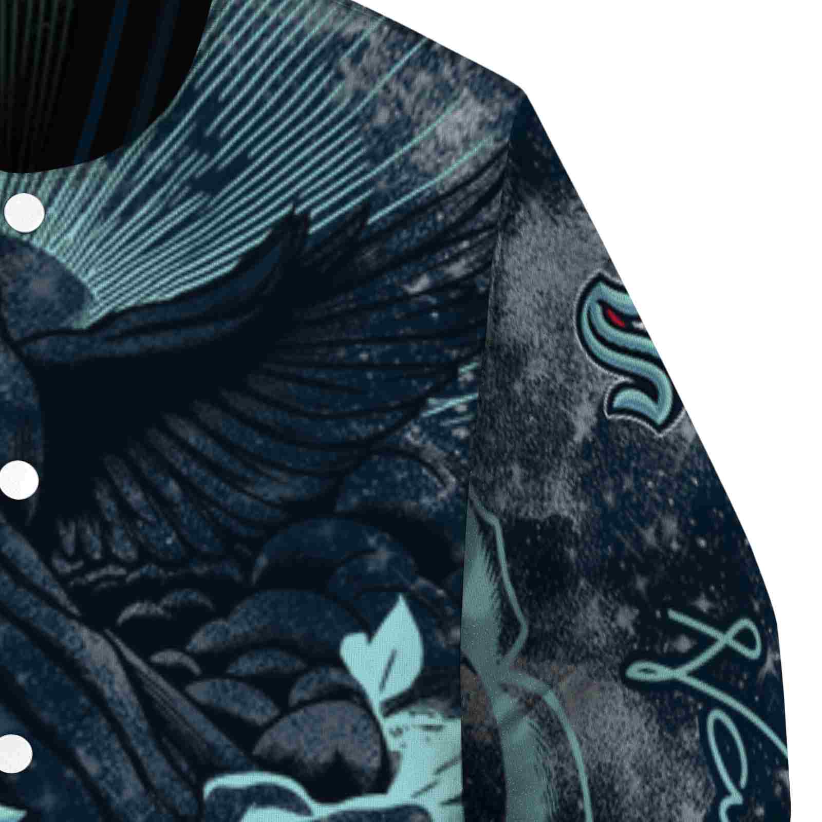 custom seattle kraken praying hands blue jacket premium grade custom seattle kraken praying hands blue jacket premium grade