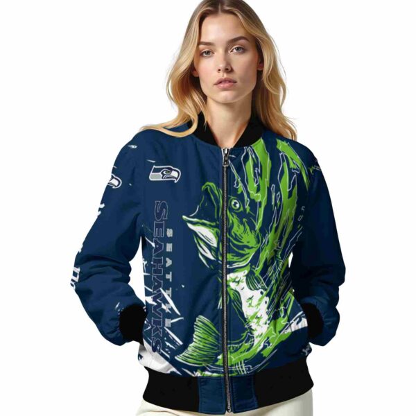 custom seattle seahawks fishing passion blue white jacket latest model