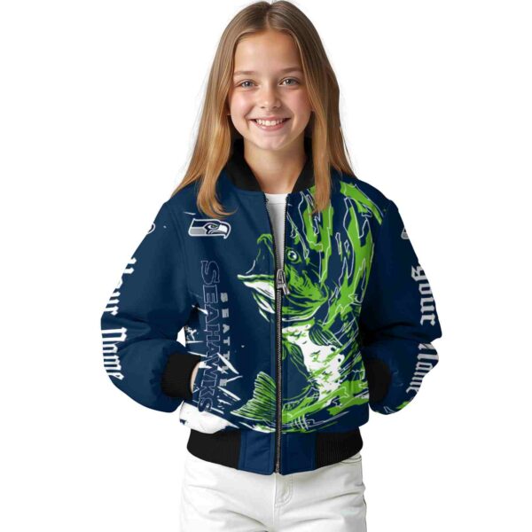 custom seattle seahawks fishing passion blue white jacket top rated