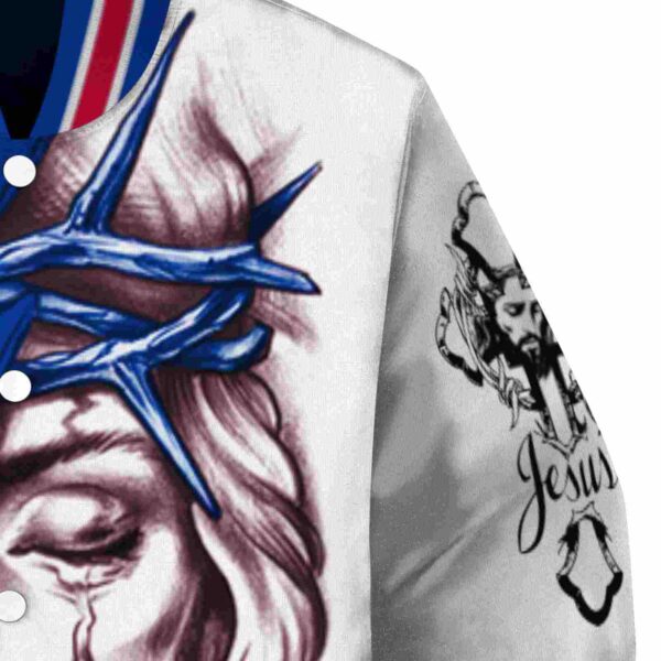 custom smu mustangs jesus tears blue white jacket premium grade