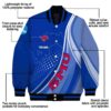 custom smu mustangs wave patterns blue jacket new arrival
