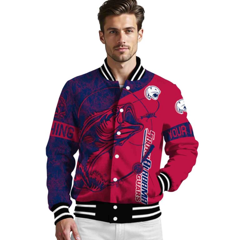 custom south alabama jaguars fishing rod red jacket high quality