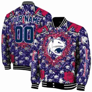 custom south alabama jaguars heart explosion blue jacket fashion forward