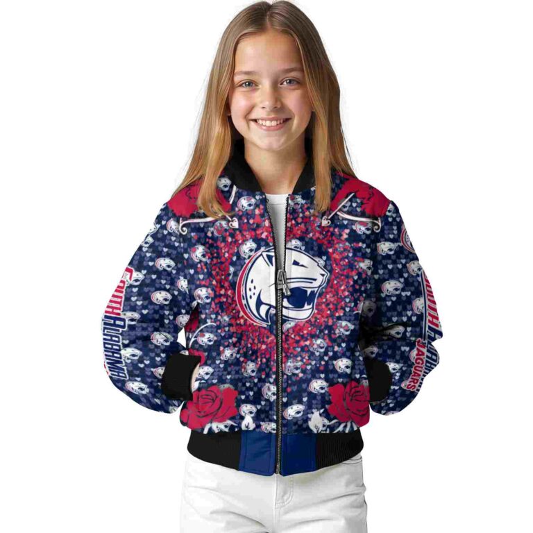 custom south alabama jaguars heart explosion blue jacket top rated