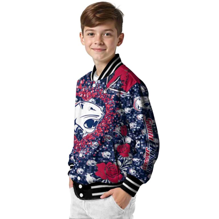 custom south alabama jaguars heart explosion blue jacket trendy