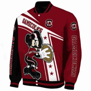 custom south carolina gamecocks mickey football garnet white jacket best selling