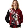 custom south carolina gamecocks mickey football garnet white jacket latest model