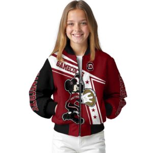 custom south carolina gamecocks mickey football garnet white jacket top rated