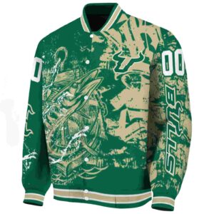 custom south florida bulls fishing art green jacket best selling