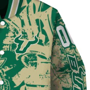 custom south florida bulls fishing art green jacket premium grade