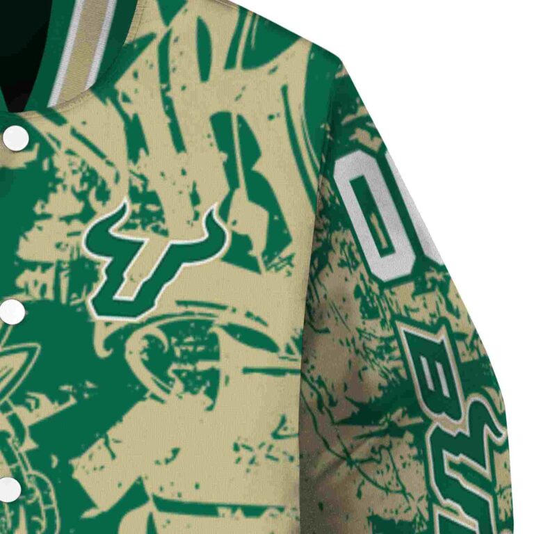 custom south florida bulls fishing art green jacket premium grade