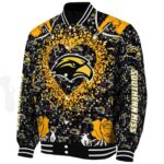 custom southern miss golden eagles heart explosion black jacket best selling