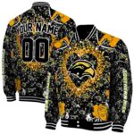 custom southern miss golden eagles heart explosion black jacket best selling