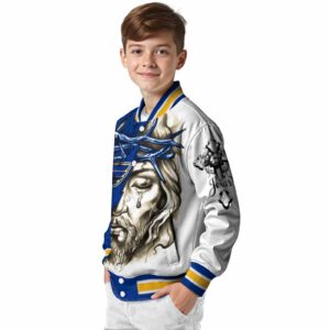 custom st louis blues jesus tears blue white jacket trendy