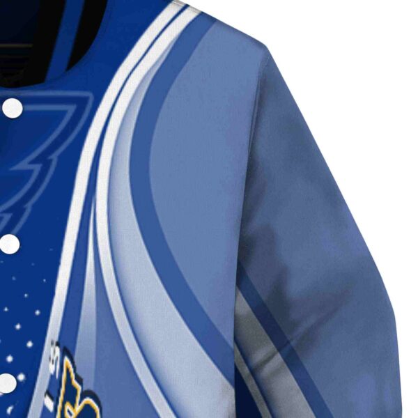 custom st louis blues wave patterns blue jacket premium grade