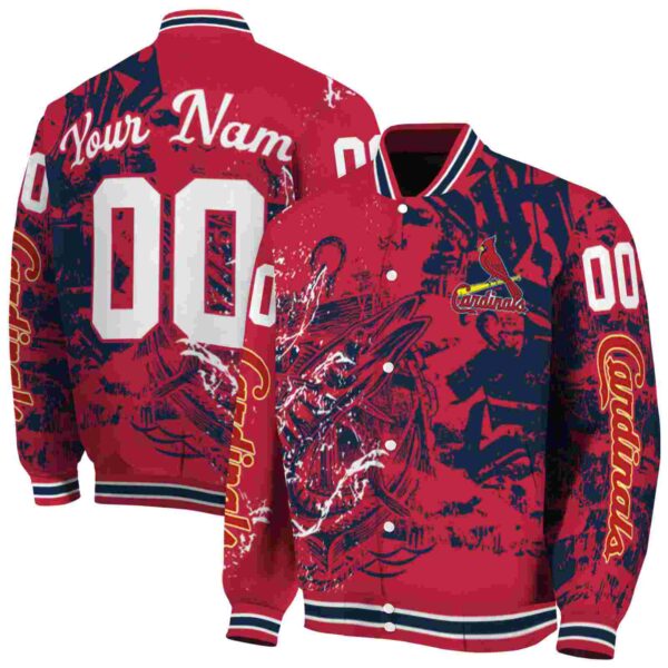 custom st louis cardinals fishing art red jacket fashion forward