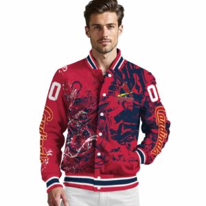 custom st louis cardinals fishing art red jacket high quality