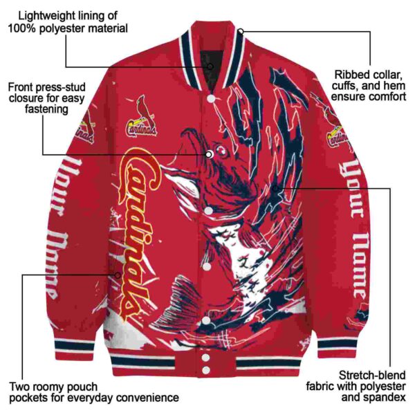 custom st louis cardinals fishing passion red white jacket new arrival