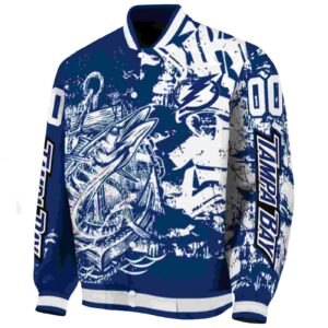 custom tampa bay lightning fishing art blue jacket best selling