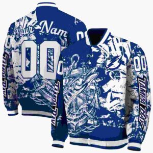 custom tampa bay lightning fishing art blue jacket fashion forward