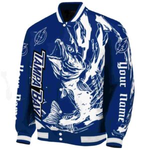 custom tampa bay lightning fishing passion blue white jacket best selling