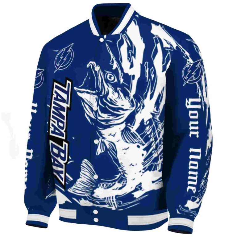custom tampa bay lightning fishing passion blue white jacket best selling