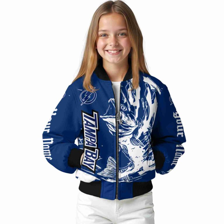 custom tampa bay lightning fishing passion blue white jacket top rated