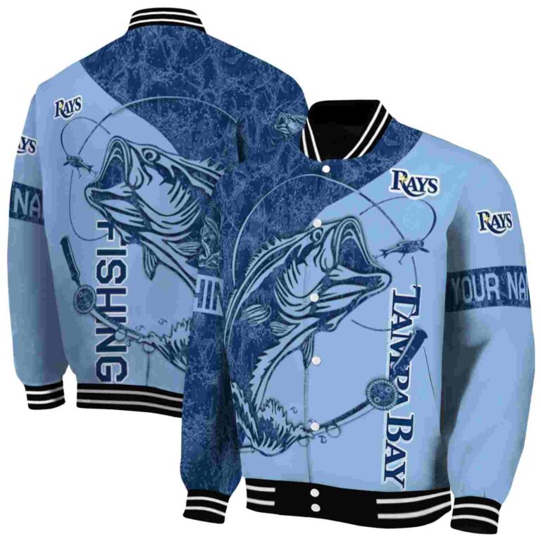 custom tampa bay rays fishing rod light blue jacket fashion forward