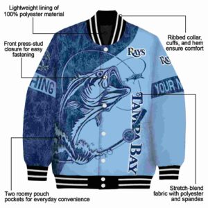 custom tampa bay rays fishing rod light blue jacket new arrival